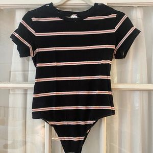 REDONE Striped Bodysuit